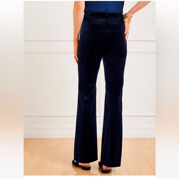 Talbots Navy Blue High Waist, Straight Leg Corduroy Pants size 2P NWT - Picture 2 of 13